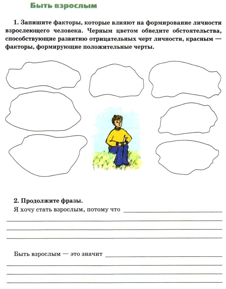 Конспект по теме быть взрослым обществознание 7 класс